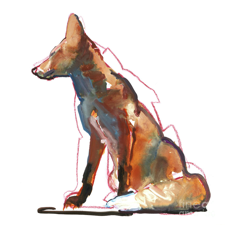 Pyramid Fox Painting by Mark Adlington