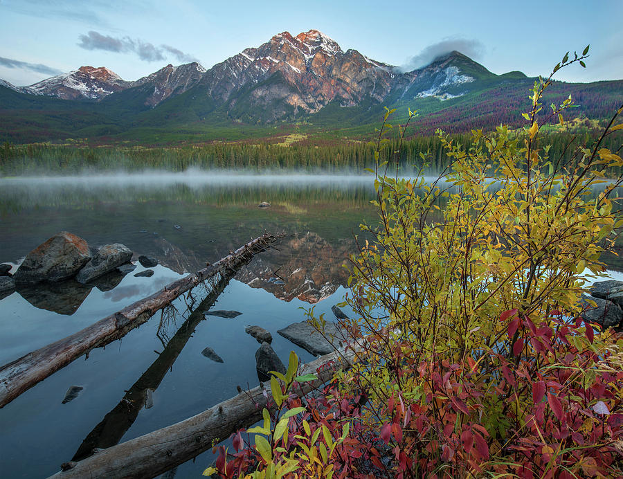 Mp Photograph - Pyramid Mountain From Pyramid Lake by Tim Fitzharris Mp Photograph - Pyramid Mountain From Pyramid Lake by Tim Fitzharris
