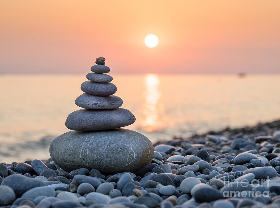 Harmony Photograph - Pyramid Of Stones For Meditation Lying by Maxim Blinkov Harmony Photograph - Pyramid Of Stones For Meditation Lying by Maxim Blinkov