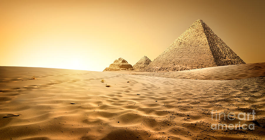 Heat Photograph - Pyramids In Sand by Givaga Heat Photograph - Pyramids In Sand by Givaga
