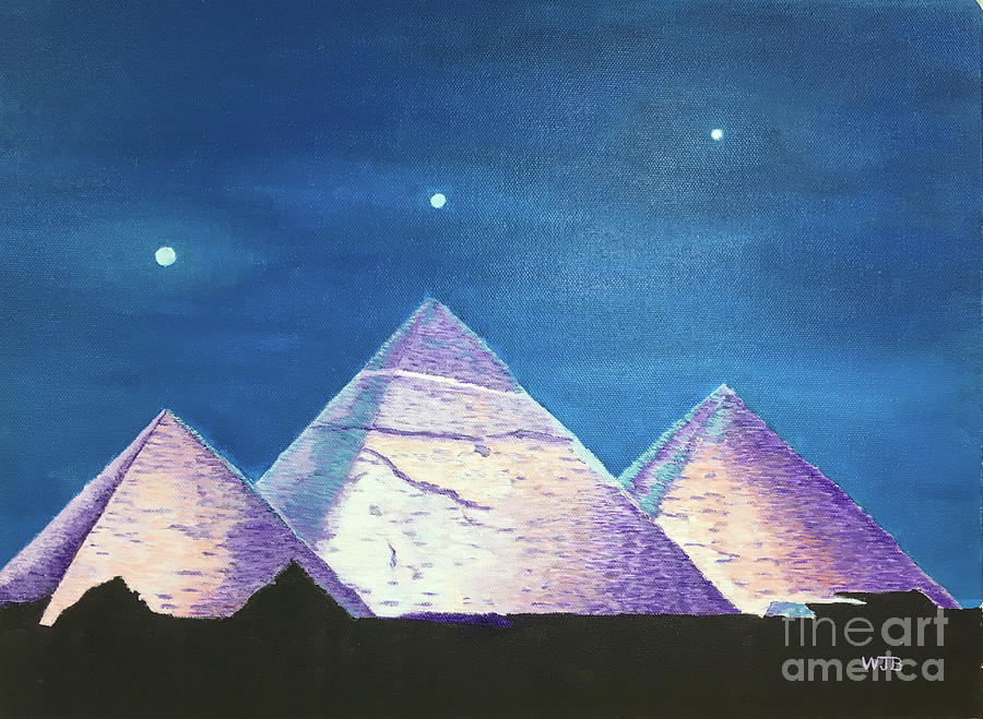 Pyramids of Giza Painting by William Bowers