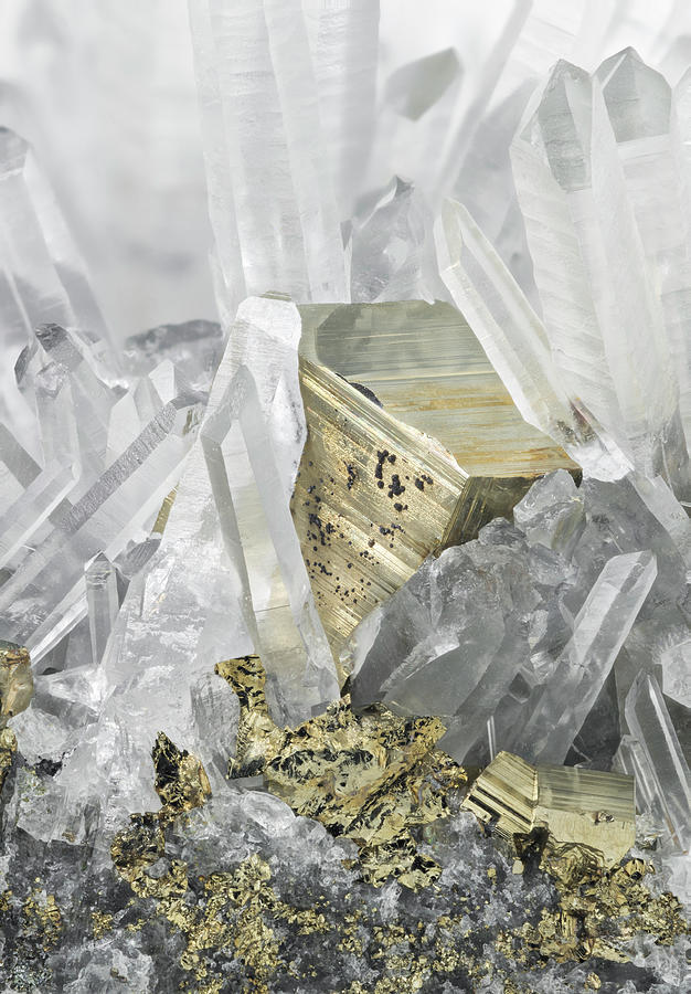 Pyrite And Quartz Photograph by Mark Windom