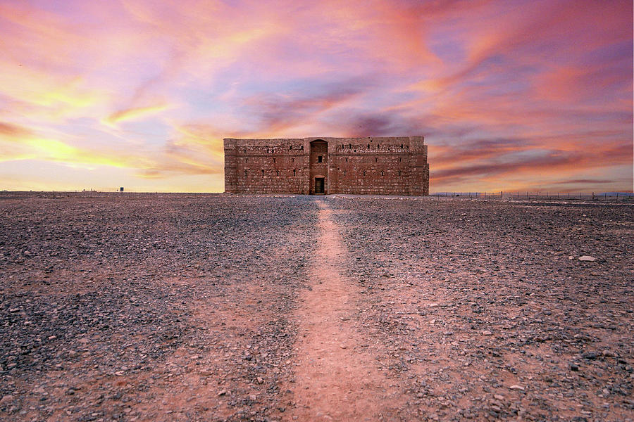 Qasr al Kharaneh Castle Sunset - Eastern Jordan Photograph by JustJeffAz Photography