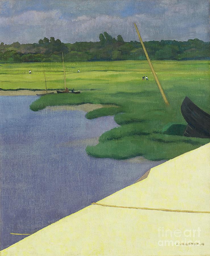 Quai De Berville, 1918 Painting by Felix Vallotton