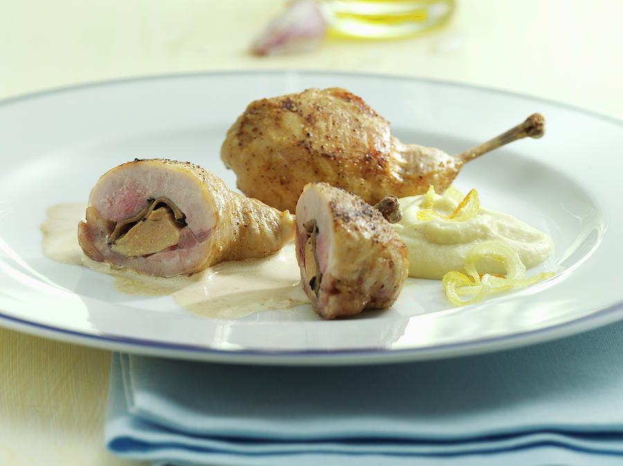 Fall Photograph - Quail Cutlet With Stewed Onion Puree by Linda Sonntag