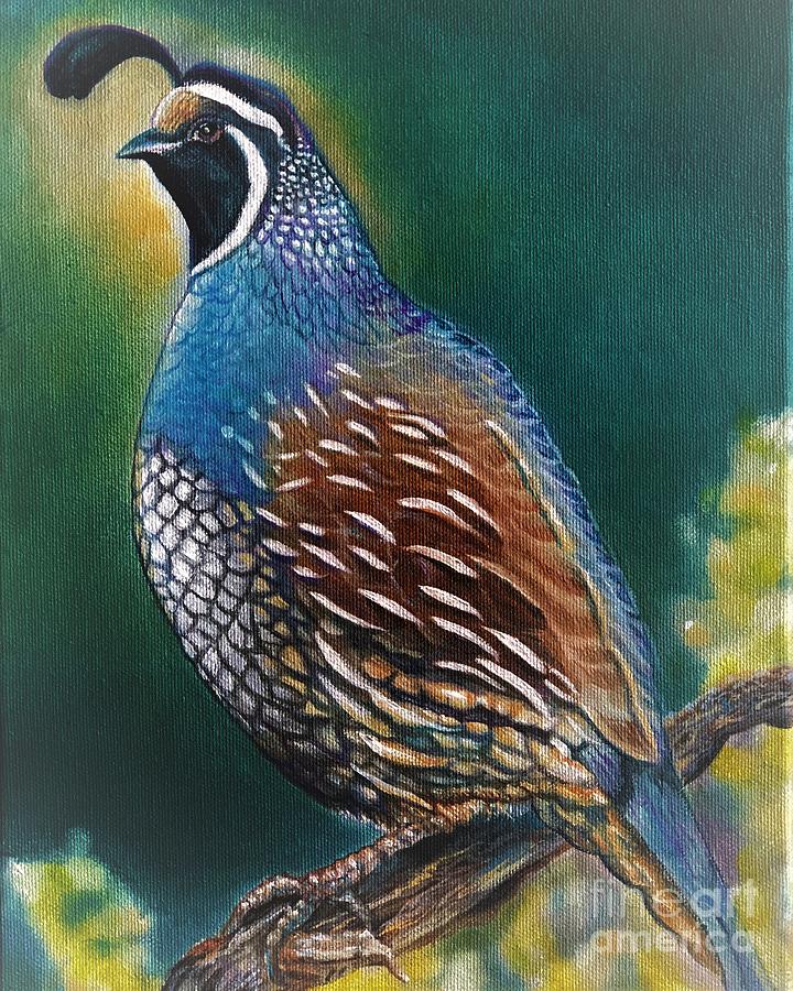 Quail Painting by Leland Castro