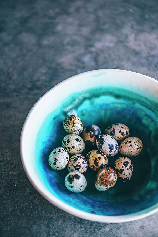 Quails Eggs In A Bowl Photograph by Hein Van Tonder