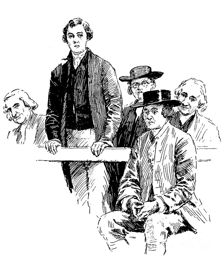 Quaker Meeting, London, C1893 Drawing by Print Collector