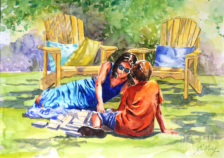 Quality Time Painting by Betty M M Wong