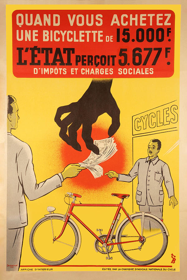 Quand Vous Achetez Une Bicyclette Painting by Jaquemin
