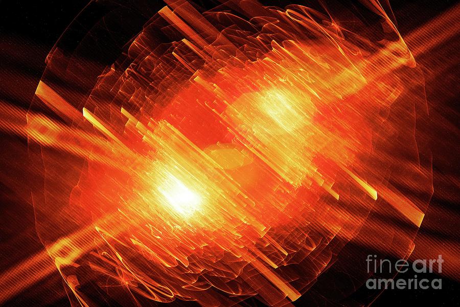 Abstract Photograph - Quantum Burst by Sakkmesterke/science Photo Library