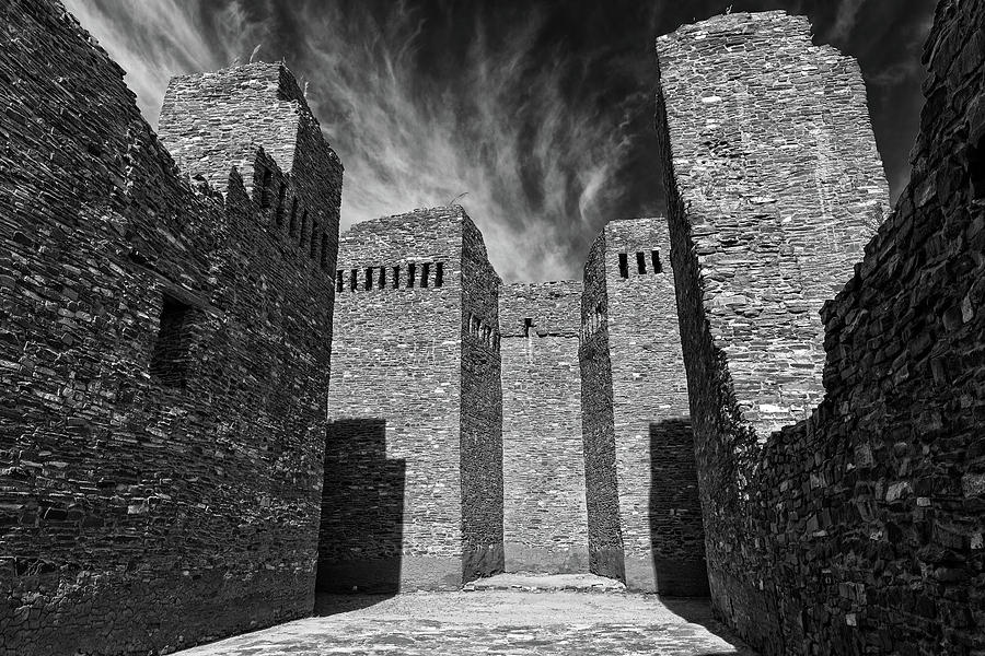 Quarai Mission Ruins in Black and White Photograph by Kathleen Bishop