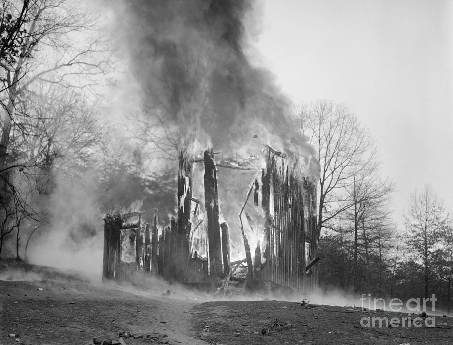 Quarantined Smallpox House Being Burned Photograph by Bettmann
