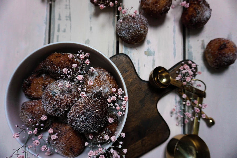 Quark Balls Dusted With Icing Sugar Photograph by Elena Ecimovic