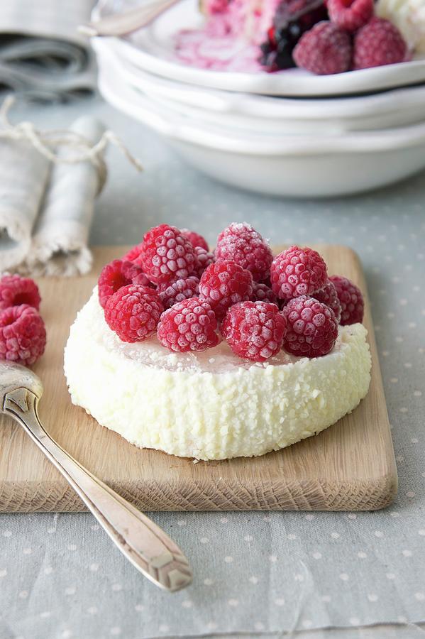 Quark Cake With Raspberries Photograph by Martina Schindler
