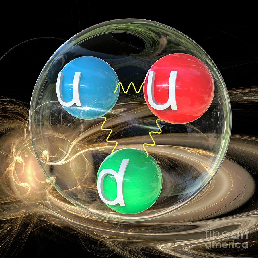 Quark Content Of Proton Photograph by Laguna Design/science Photo Library