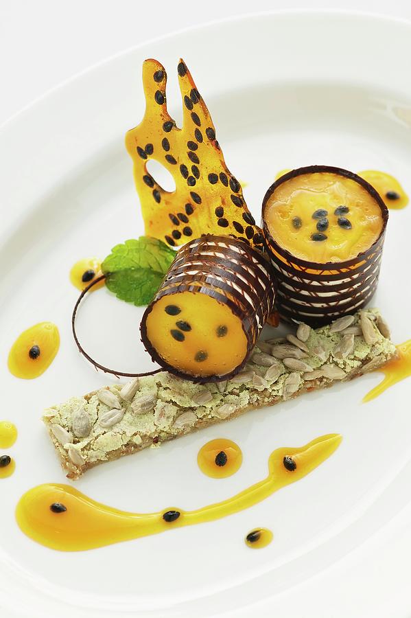 Quark Mousse With Aloe Vera And Passion Fruit Photograph by Herbert Lehmann