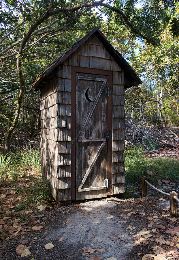 Architecture Photograph - Quarter Moon Outhouse by Phyllis Taylor