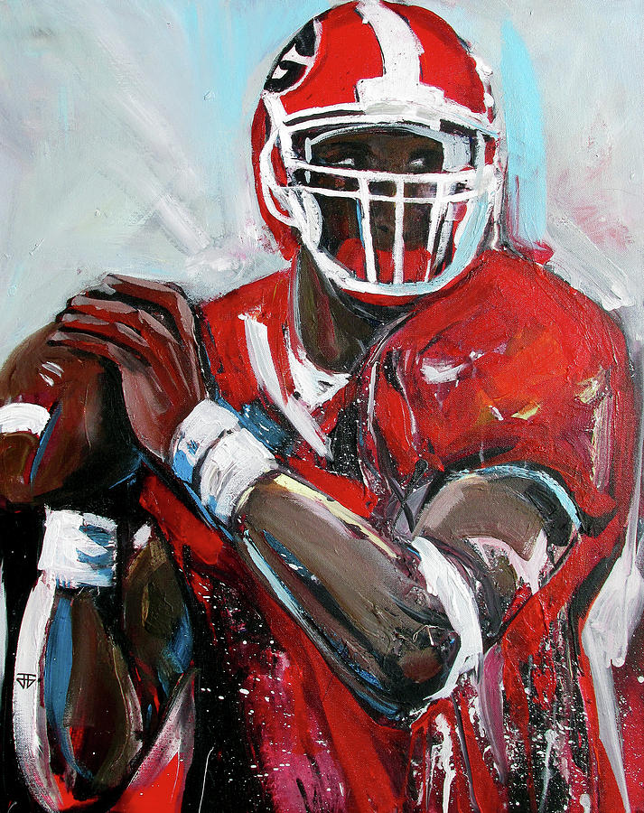 Quarterback Painting by John Gholson