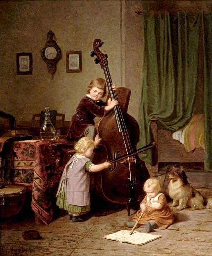 Quartet Painting by Christian Eduard Boettcher
