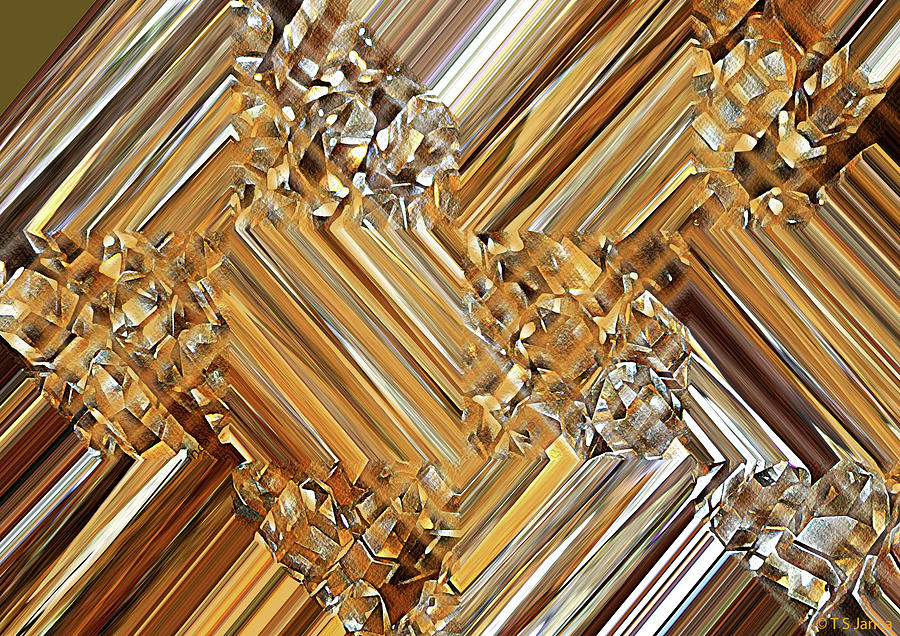 Quartz Crystals Abstract 7424e2s Digital Art by Tom Janca