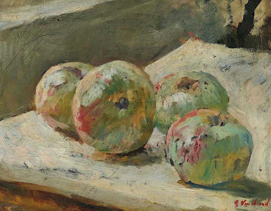 Quatre Pommes Painting by Edouard Vuillard Quatre Pommes Painting by Edouard Vuillard