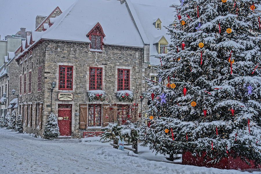Quebec City at Christmas time Photograph by Patricia Caron