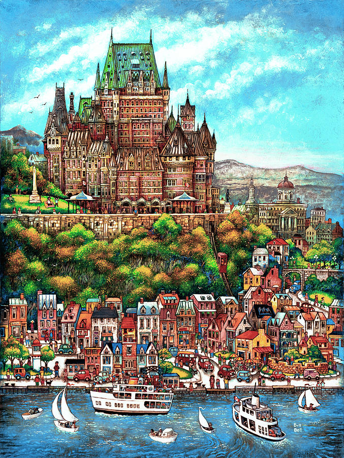 Boat Painting - Quebec City by Bill Bell