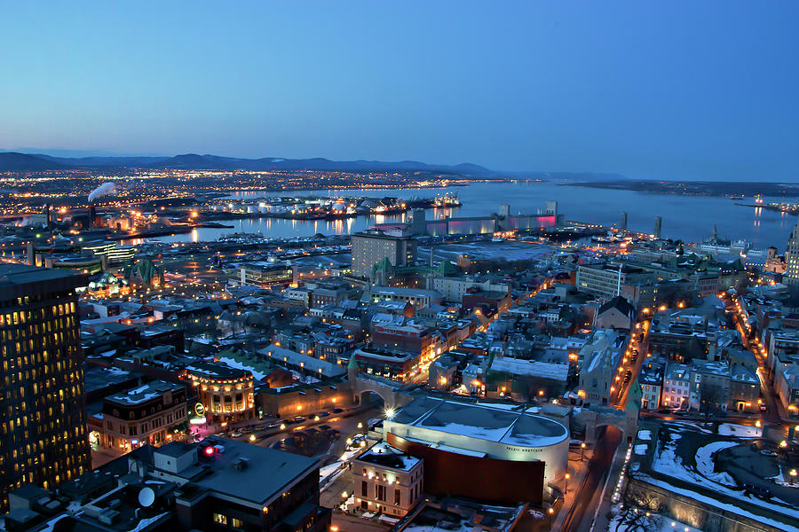 Quebec City Waiting For Night Photograph by Guylaine Bégin