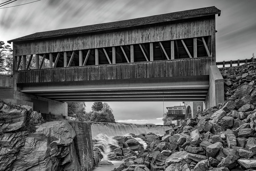 Black And White Photograph - Quechee Covered Bridge by Rick Berk