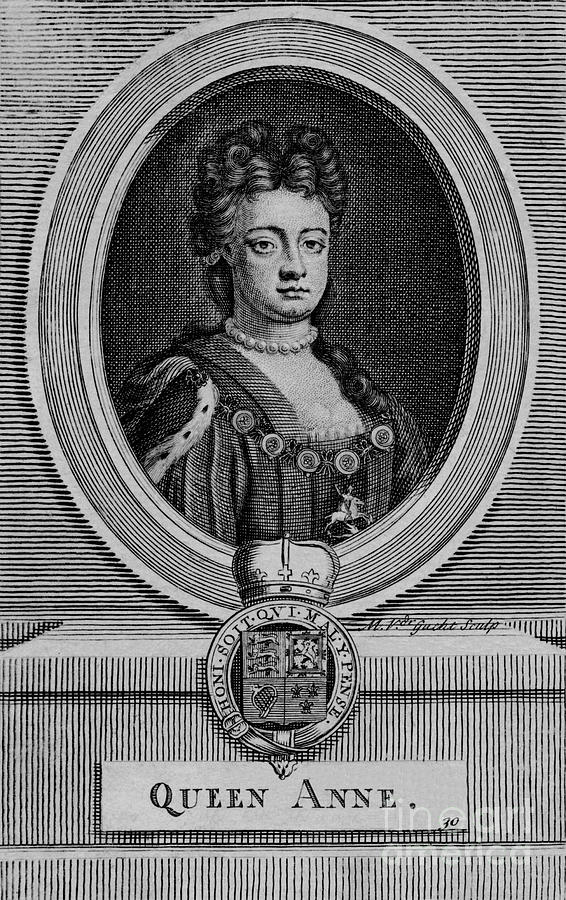 Queen Anne,  Circa 18th Century Drawing by Print Collector