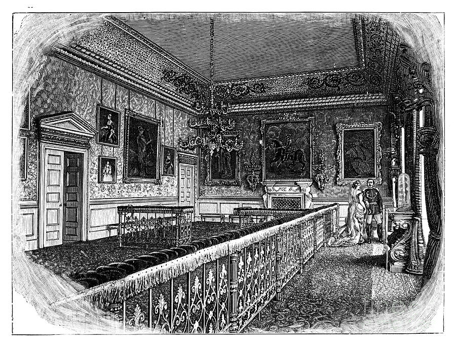 Queen Annes Room, St Jamess Palace Drawing by Print Collector