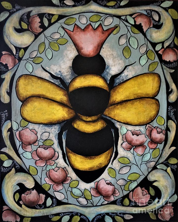 Queen Painting - Queen Bee by Chris Jeanguenat