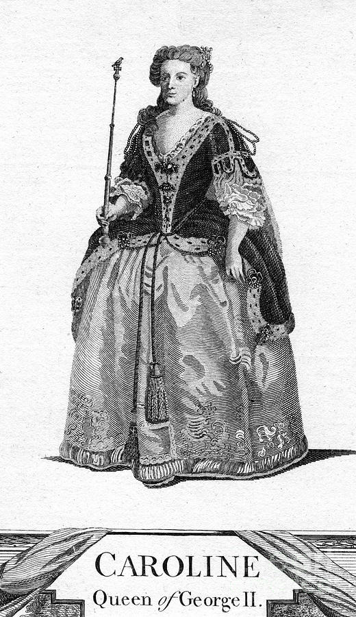 Queen Caroline, Queen Consort Of George Drawing by Print Collector