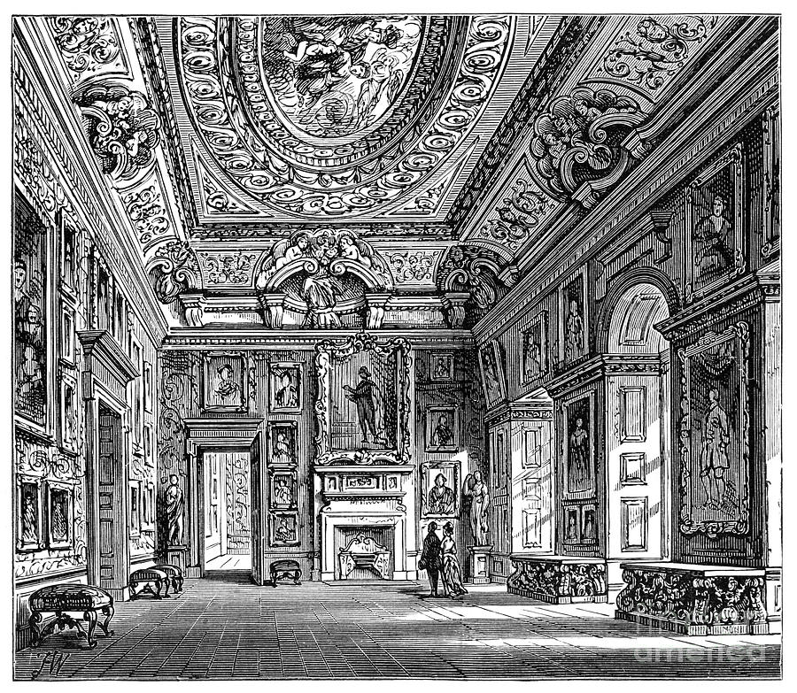 Queen Carolines Drawing Room Drawing by Print Collector