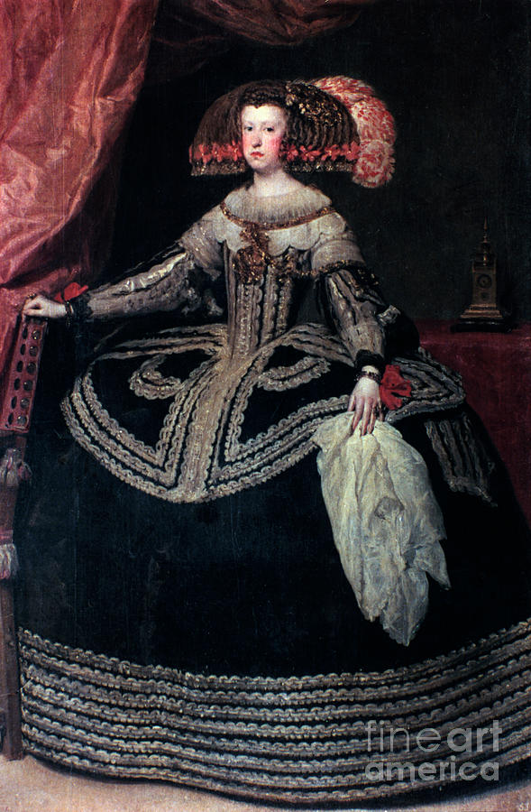 Queen Doña Mariana Of Austria Drawing by Print Collector