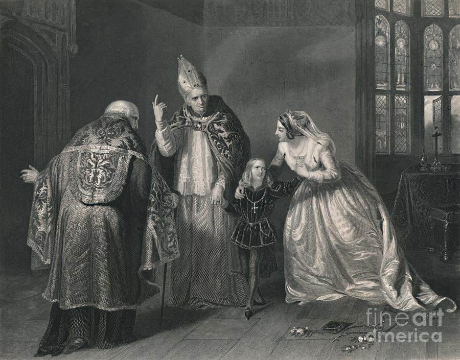 Queen Elizabeth And The Duke Of York Drawing by Print Collector