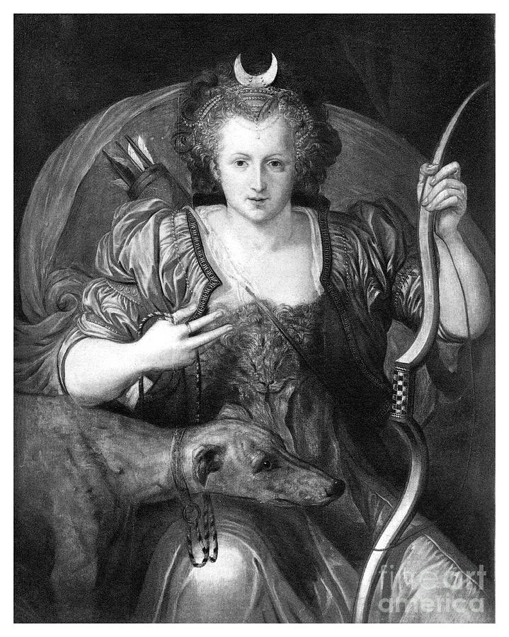 Queen Elizabeth I As Diana, 16th Drawing by Print Collector