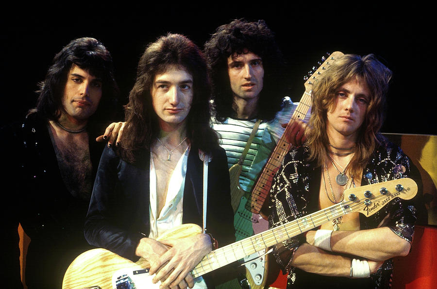 Brian May Photograph - Queen Group Portrait In Color by Globe Photos