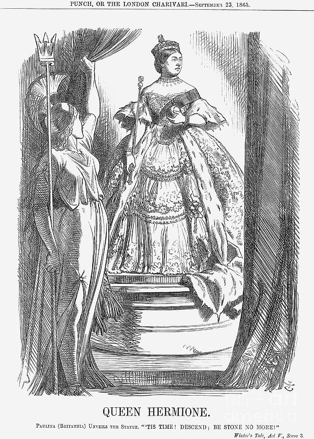 Queen Hermione, 1865 Artist John Tenniel Drawing by Print Collector