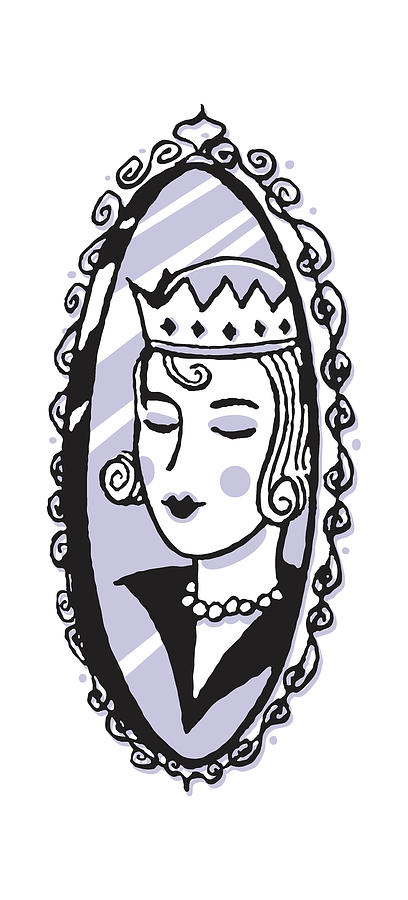 Queen Drawing - Queen in Mirror by CSA Images