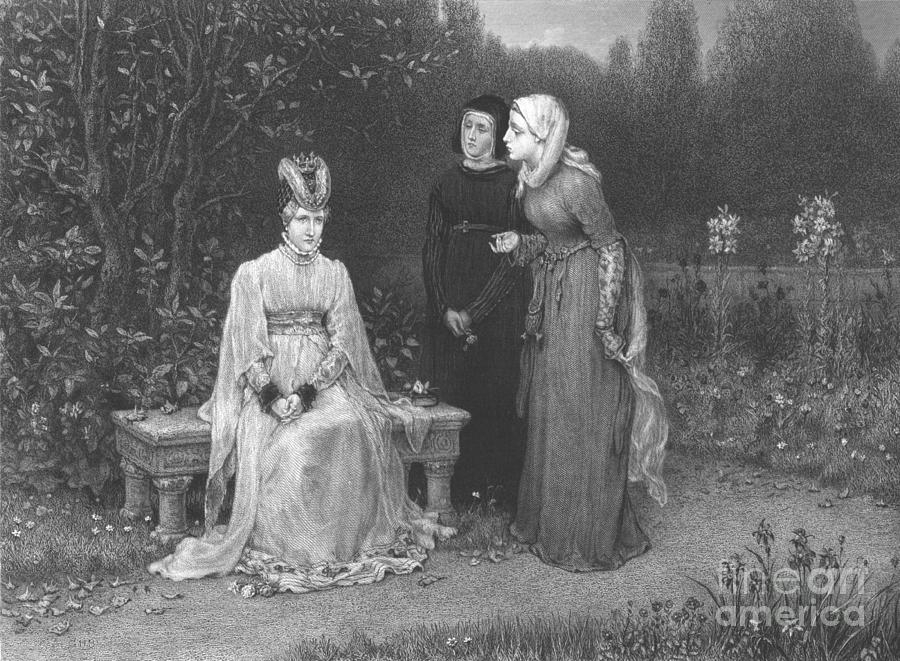 Queen Isabella And Her Ladies Drawing by Print Collector