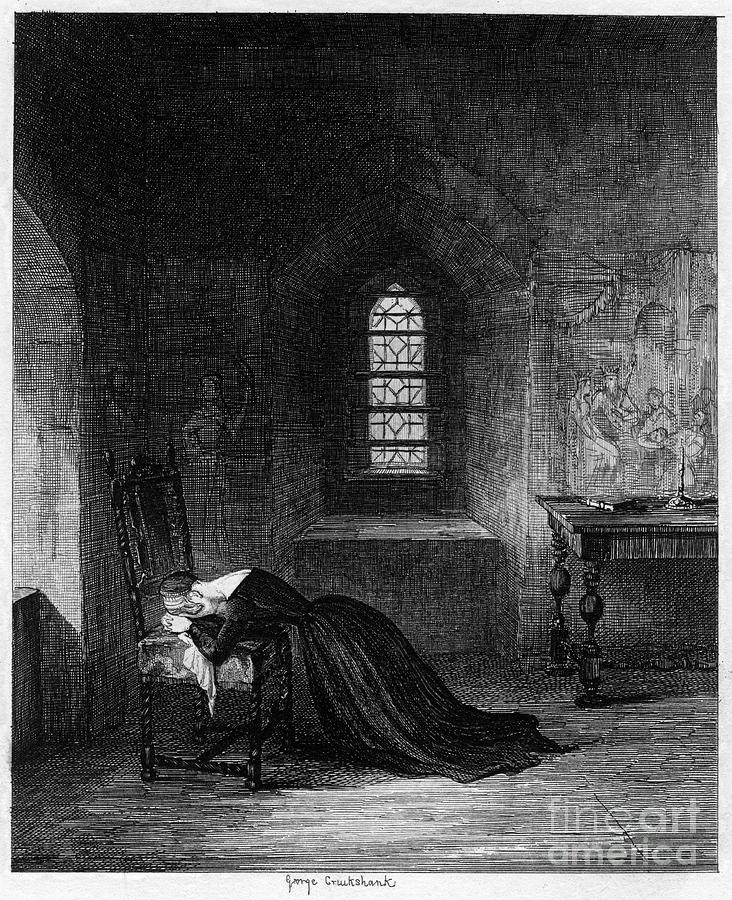 Queen Jane Imprisoned In The Brick Drawing by Print Collector