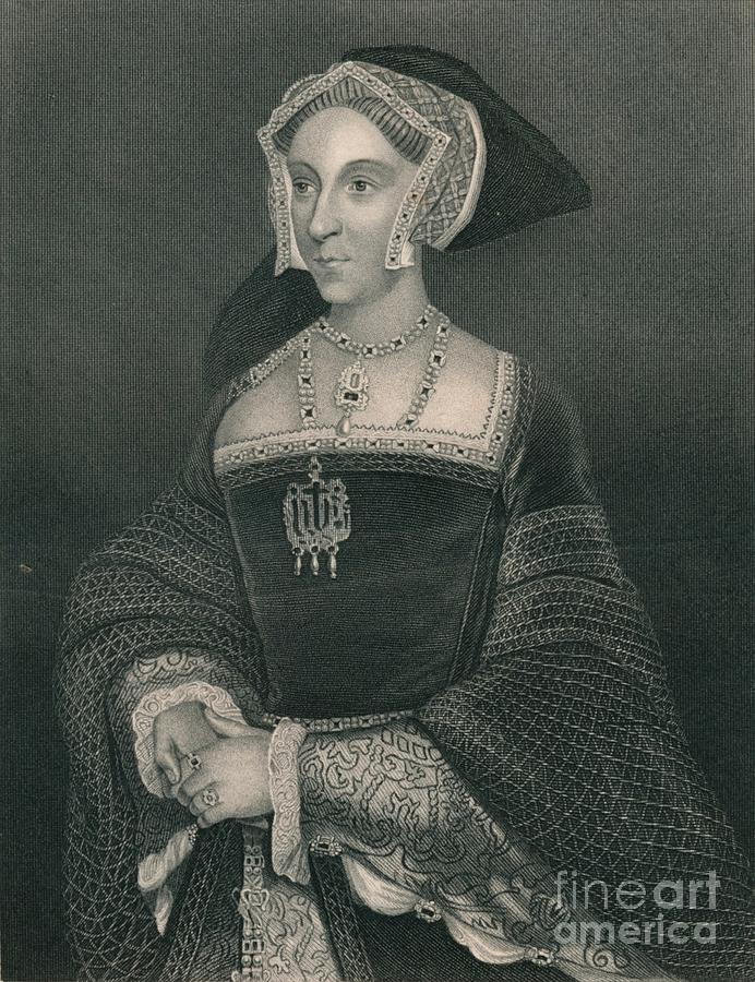 Queen Jane Seymour Drawing by Print Collector