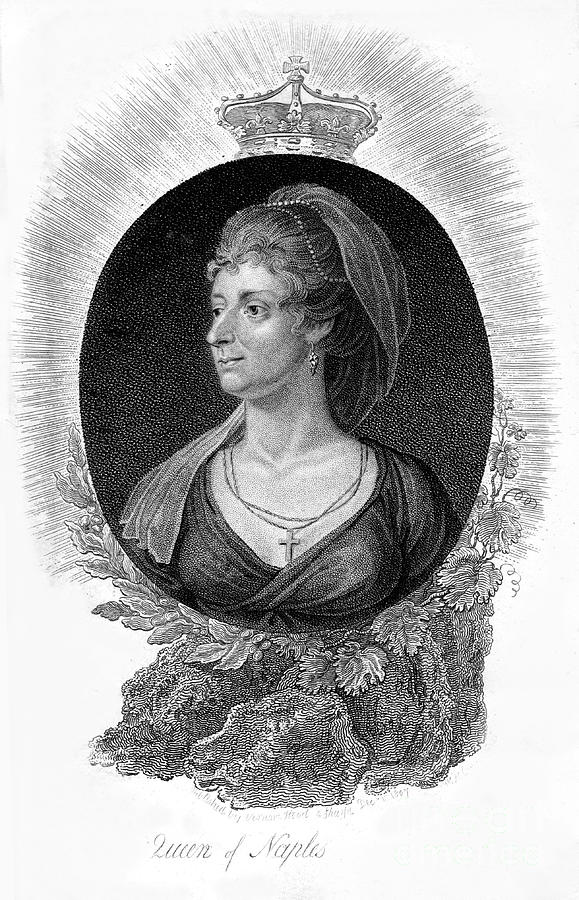Queen Marie Caroline Of Naples Drawing by Print Collector