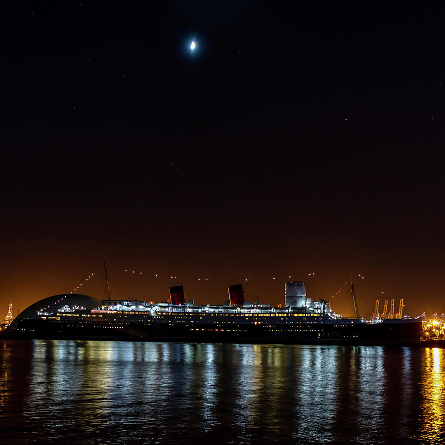 Queen Photograph - Queen Mary And The Moon - Square by Gene Parks