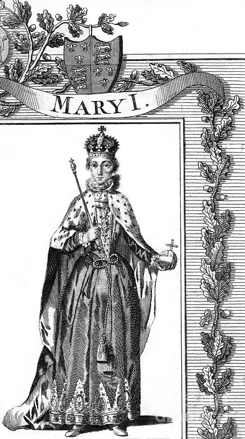 Queen Mary I Of England Drawing by Print Collector
