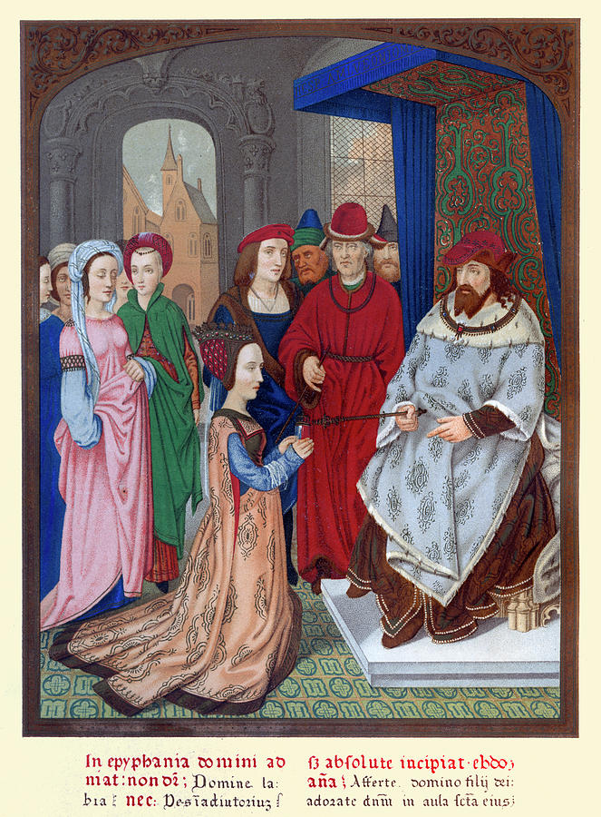Queen of Sheba Before Solomon Painting by Memling