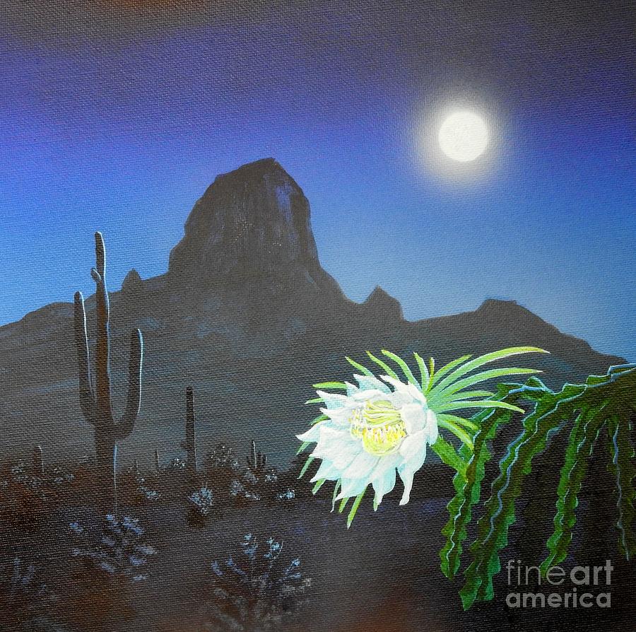 Nature Painting - Queen Of The Night by Jerry Bokowski
