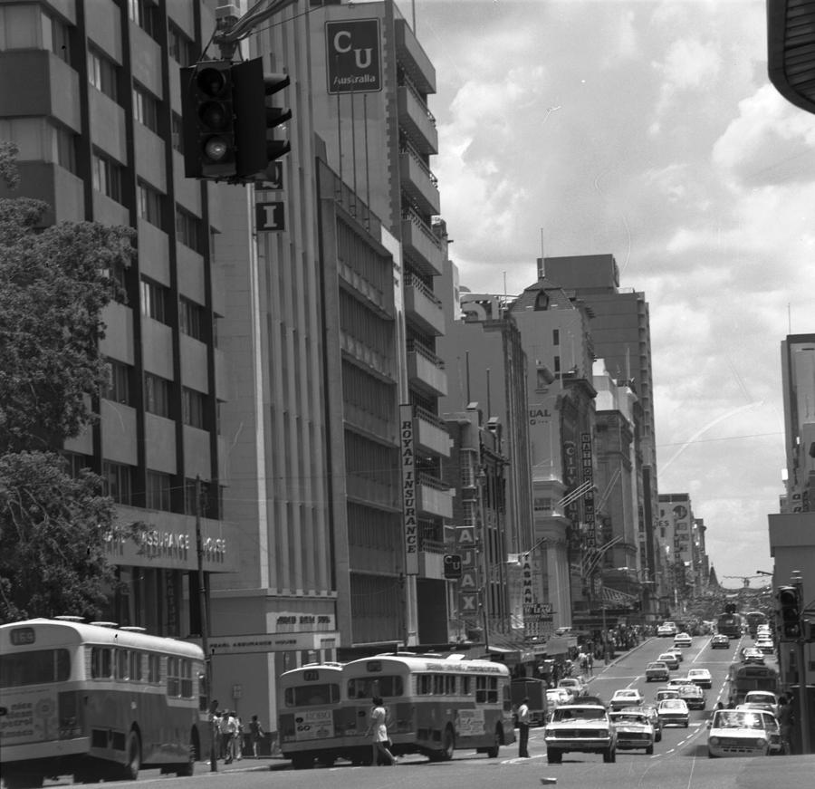 Queen Painting - Queen Street  Brisbane  c 1973 by Celestial Images